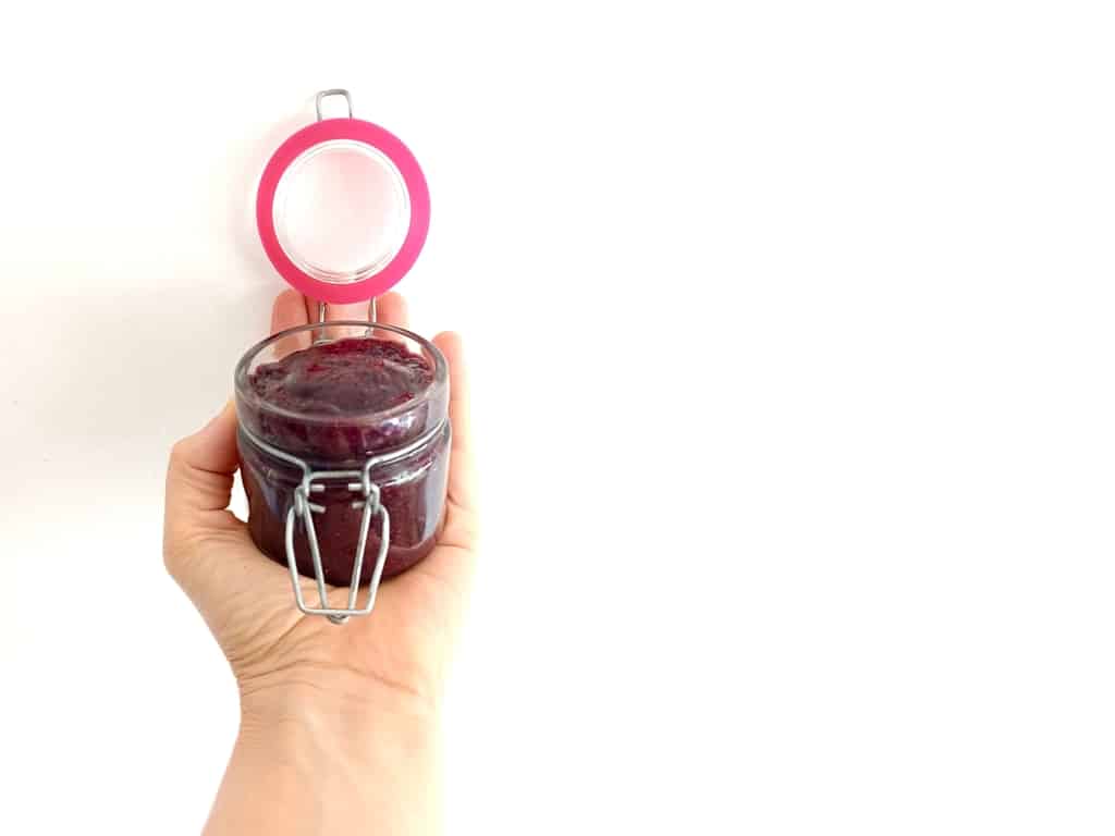 Mermelada de arándanos con semillas de chía